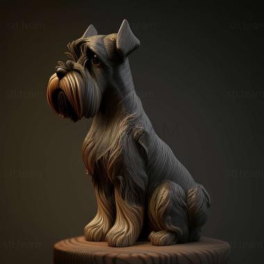 3D model Zwergschnauzer dog (STL)